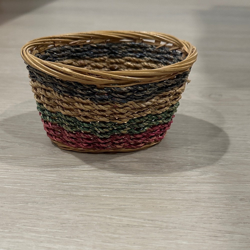 Handwoven Multicolor Basket